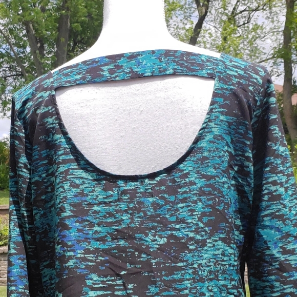 🌟 3 for $15 Deal! 🌟Gap blue teal green black long sleeve dress M - Picture 6 of 8